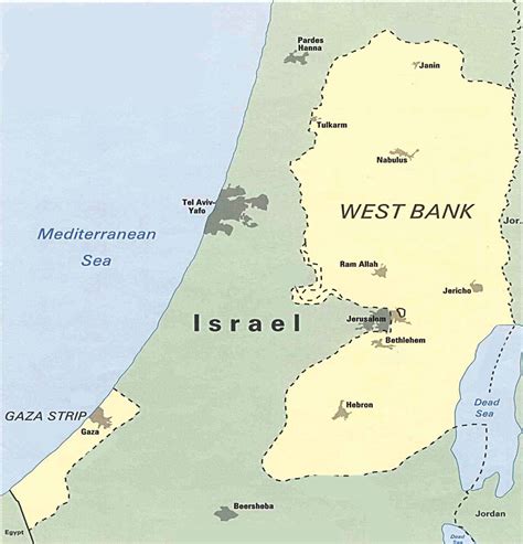 Image of Map of the West Bank